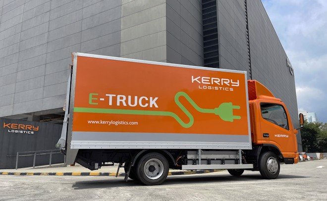 Kerry Logistics is the first company in Hong Kong to use electric delivery trucks